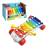 Brinquedo Instrumento Fisher Price Xilofone Musical Carrinho