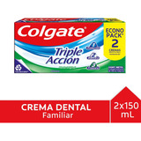 Pasta Dent Colgate Triple Acc Menta Original 150 Ml X 2 Pack