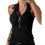 Blusa Crop Top Corto Para Mujer Tank Con Tirantes Camiseta