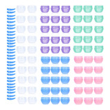 100 Recipientes 5 Colores Frascos Cosméticos Con Cuchara 20g