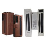 Funda Cuero Samsung Z Fold 4 C/ranura+ Lapiz S Pen Original