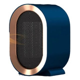 Mini Calefactor Eléctrico De Mesa Con Ventilador 1200w Color Azul Marino