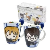 Dúo 2 Tazas Harry Potter & Hermione C/cuchara Cerámica