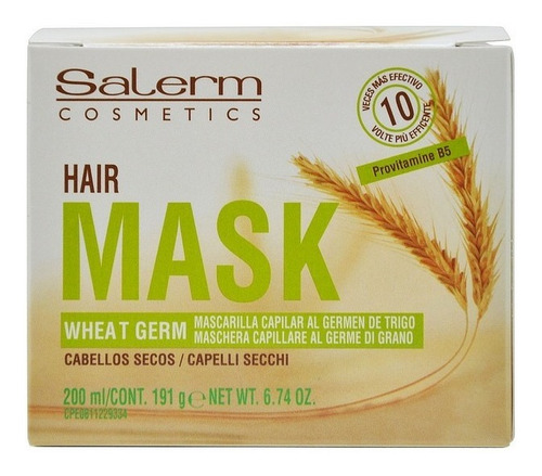 Mascarilla Capilar 6.74 Onzas Con Germen De Trigo Salerm,