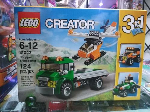 Lego Creator 3 En 1 Chopper Transporter 31043 S/caja