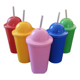 Pack X20 Vasos Plásticos Souvenirs Milkshake Varios Colores