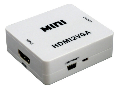 Adaptador Hdmi A Vga 1080p Full Hd + Audio - Convierte Seña