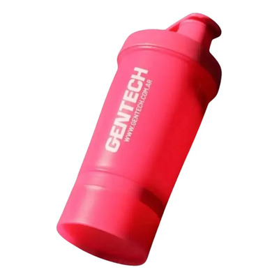Gentech Vaso Shaker Rosa 500 Cc Con Compartimento\u002Fpastillero | MercadoLibre