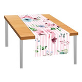 Trilho De Mesa De Tecido 40x200 Cm Floral 01 Un.