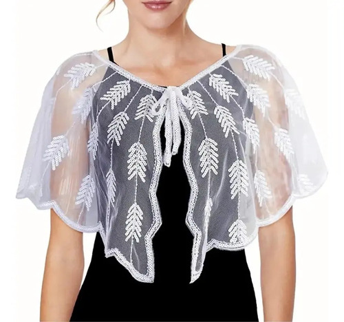 Capa Chalina Lentejuela Elegante Vestido Boda Fiesta Noche. | Envío gratis