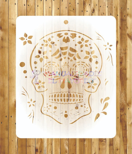 Plantilla Stencil Calavera 252 Día De Muertos