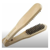 Cepillo Para Planchar Cabello En Madera 