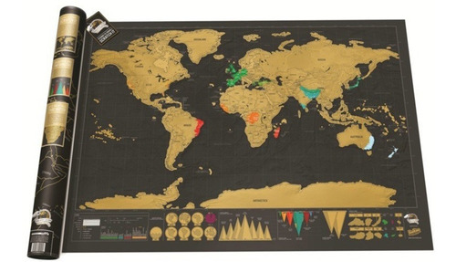 Mapamundi Grande Rascable Mapa De Mundo Para Raspar Viajeros