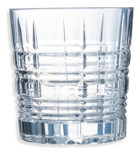 Vaso De Vidrio Transparente Tallado Para Whisky 330ml