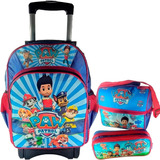 Set De Mochila Para Primaria Con Ruedas Paw Patrol