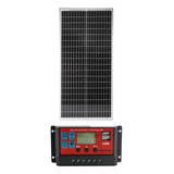 Panel Solar 50watts Regulador 10 A Cargador Bateria 12v Kit