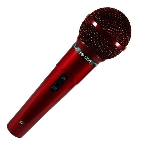 Microfone Profissional Le Son Mc200 Cardioide Vermelho