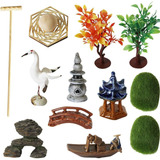 Kit De Accesorios De Jardín Zen Japonés, Juego De Jardín De 