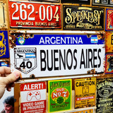 Cartel Chapa Argentina Buenos Aires Ruta 40 Apto Exterior 