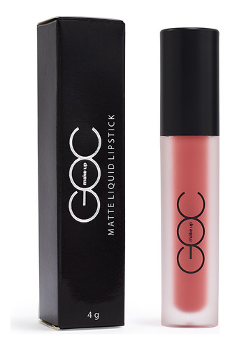 Goc, Matte Liquid Lipstick, Indeleble, Alta Pigmentación Acabado Mate Color Rose