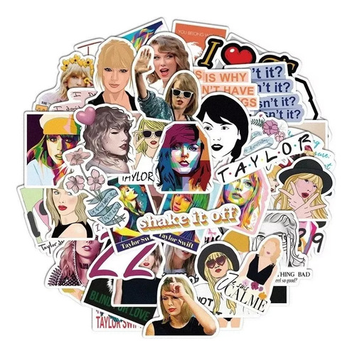 Taylor Swift - Set De 50 Stickers / Calcomanias