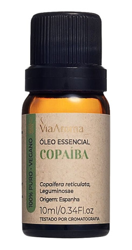 Óleo Essencial De Copaíba 100% Puro 10ml Via Aroma