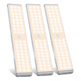 Luz De Armario Led, Sensor De Movimiento Recargable De 60 Le