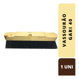 Vassoura Gari Externa Madeira 40cm Nylon Unidade Sem Cabo