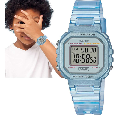 Relógio Pulso Casio Infantil Digital Azul La-20whs Original