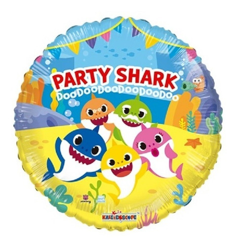 4 Globos Baby Shark Met 18in Pinkfong Tiburon Familia Fiesta