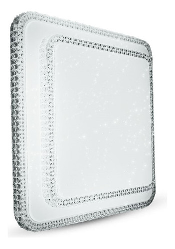 Lustre Plafon Led Cristal Duplo 30w - 60w Sobrepor Multicor
