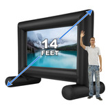 Qileba Proyector Inflable De 14 Pies Para Exterior, Pantall.