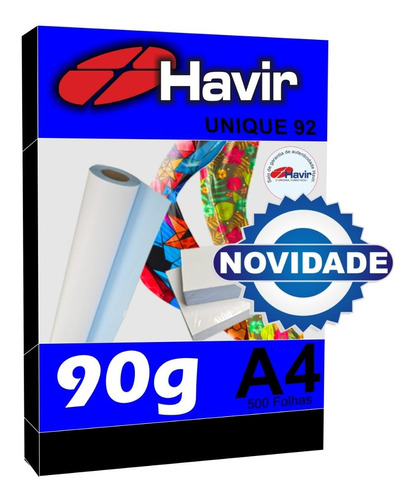 Papel Para Sublimação A4 Azulão Havir 500 Folhas Seca Rápido