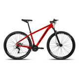 Bicicleta Aro 29 Alfameq Vx 27v Freio A Disco Hidráulico Cor Vermelho Com Preto Tamanho Do Quadro 21