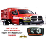 Faro  Dodge Ram 4000 Doble Rodado 06-08 Derecho Fondo Negro