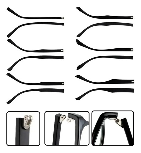 Reemplazo De Brazos Bisagras Gafas Lentes Anteojos Kit