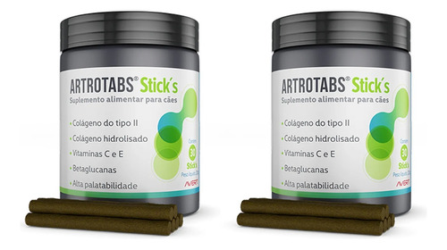 Artrotabs Stick's Avert Suplemento Para Cães 30 Stick's 2 Un