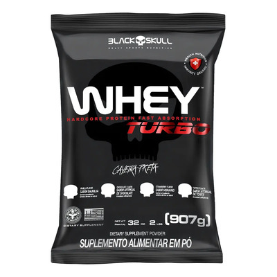 Suplemento en pó Black Skull Caveira Preta- Proteínas de Whey sabor morango x 907g | MercadoLivre