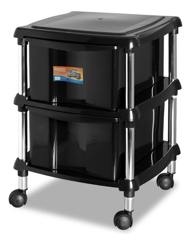 Organizador Multiuso Preto P Quarto/cozinha 612-7 Gaveteiro