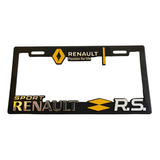 Par 2pz Porta Placa Hule Inyectado Figura Renault