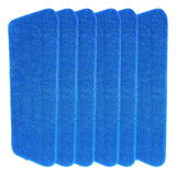  Kit 6 Refil Mop Spray Esfregão Microfibra Alta Limpeza Azul