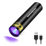 Mini Linterna Uv De Luz Negra 395 Nm Recargable Usb 