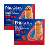 2 Nexgard Spectra Para Cães 30,1 A 60kg Antipulgas 3 Tab