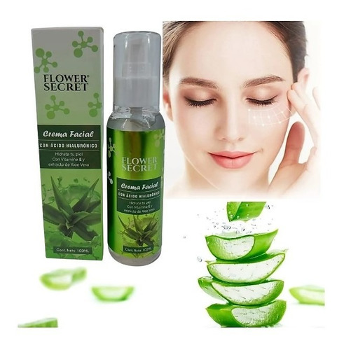 Crema Facial Con Acido Hialuronico, Aloe Vera Y Vitamina E