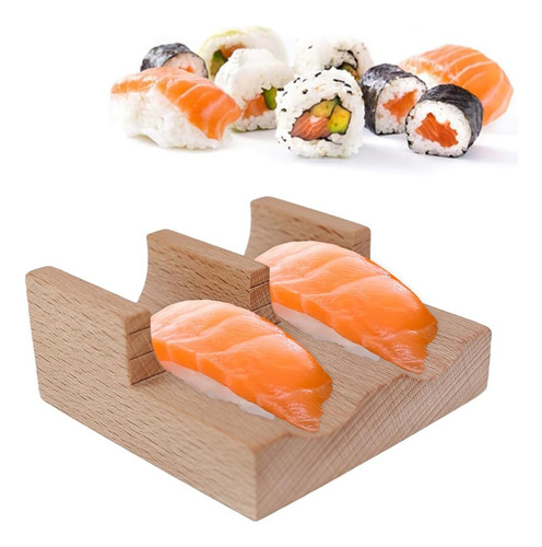 Doerdo Dd Soporte De Madera Para Rollos De Sushi Soporte Par