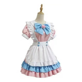 Disfraz De Cosplay Traje Rosa Lindo Maid Lolita Kawai Set J