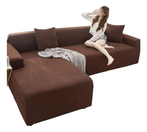 Oferta Funda Sillón Forma L Elástico 4+3 Cuerpo Cuadrille 