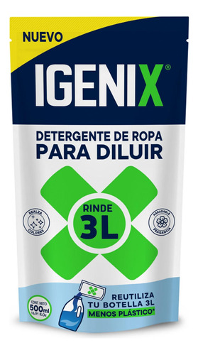 Detergente Ropa Para Diluir Dp Igenix 500ml