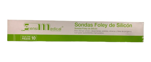 Caja 10 Sonda Foley Silicon Sensimedical Dos Vias Globo 5 | Envío gratis