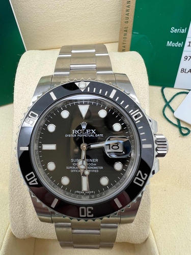 Rolex Submariner Negro Acero Full Set 40 Mm